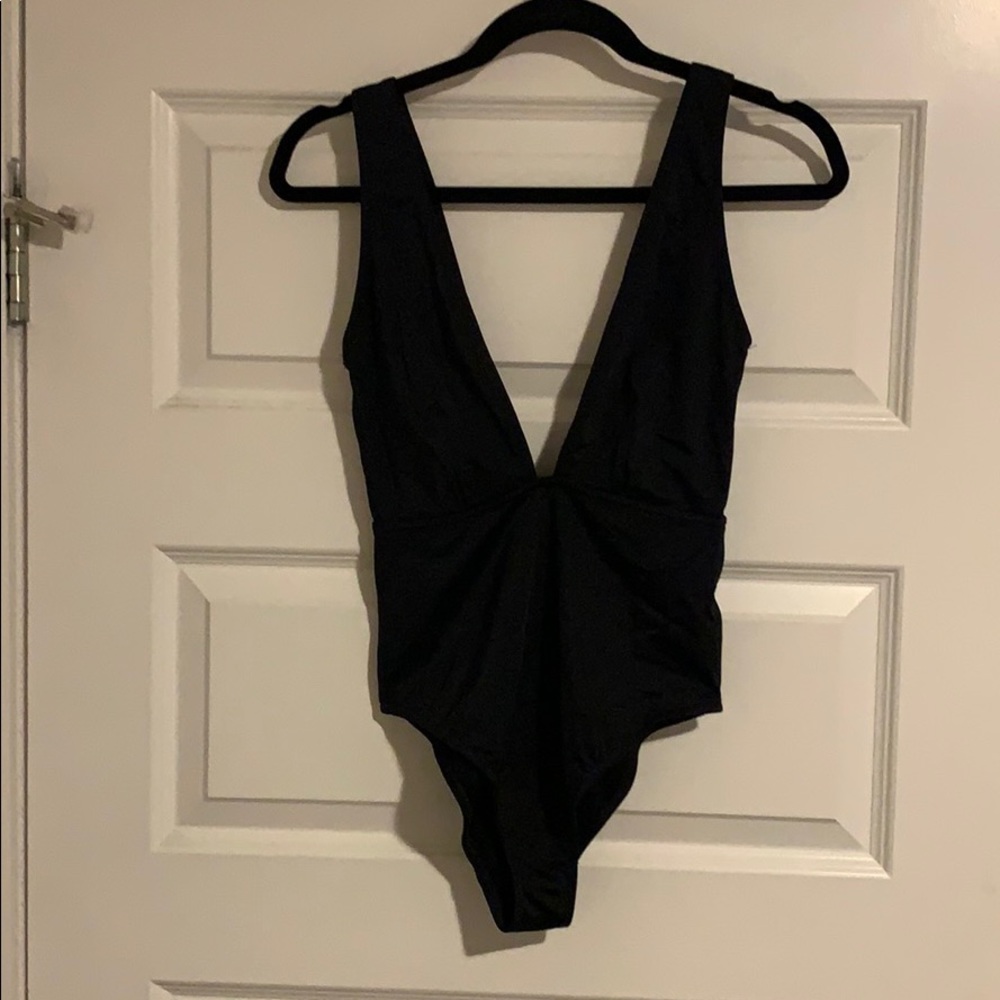 ASOS Black Deep-V One Piece